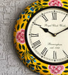 12" Decorative Ethnic Antique Handpainted Wall Clock for Home | House Warming Gift - D'DASS Store