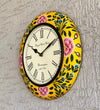 12" Decorative Ethnic Antique Handpainted Wall Clock for Home | House Warming Gift - D'DASS Store