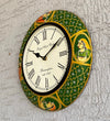12" Decorative Ethnic Antique Handpainted Wall Clock for Home | House Warming Gift - D'DASS Store