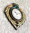 16" Decorative Ethnic Wooden Peacock Painted Wall Clock for Home | House Warming Gift) - D'DASS Store
