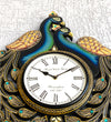 18" Decorative Ethnic Wooden Peacock Painted Wall Clock for Home | House Warming Gift