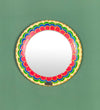 12 Inch Multicolour Handpainted MDF Decorative Wall Mirror