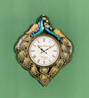 Decorative Ethnic Peacock Painted Wall Clock for Home | House Warming Gift