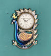 Decorative Ethnic Peacock Painted Wall Clock for Home | House Warming Gift