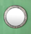 24 Inch Handmade Metalwork Wooden Decorative Wall Mirror