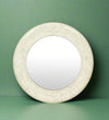 36 Inch Multicolour Handpainted Wooden Decorative Wall Mirror