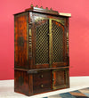 Wooden Home Temple & Puja Mandap with Cabinet | DDASSWT3618_CopperD - D'DASS Store