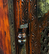 Wooden Home Temple & Puja Mandap with Cabinet | DDASSWT3618_CopperD - D'DASS Store