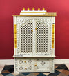 Wooden Home Temple & Puja Mandap with Cabinet | DDASSWT3618_WGD - D'DASS Store