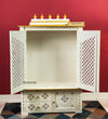 Wooden Home Temple & Puja Mandap with Cabinet | DDASSWT3618_WGD - D'DASS Store