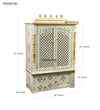 Wooden Home Temple & Puja Mandap with Cabinet | DDASSWT3618_WGD - D'DASS Store