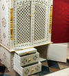 Wooden Home Temple & Puja Mandap with Cabinet | DDASSWT3618_WGD - D'DASS Store