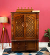 Wooden Home Temple & Puja Mandap with Storage | DDASSWT3618_HPD - D'DASS Store