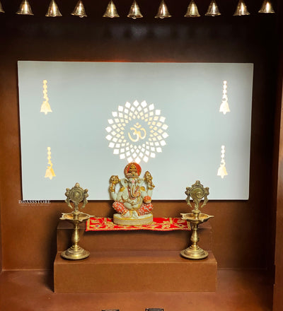 Wooden Home Temple & Puja Mandap with Storage | DDASSWT3618_HPD - D'DASS Store