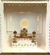 Wooden Home Temple & Puja Mandap with Cabinet | DDASSWT3618_WGD - D'DASS Store