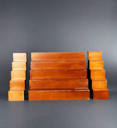 Wooden Steps Altar for Wooden Home Temple | GOLU Stand Kolu Padi (Set of 3)