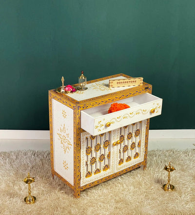 Wooden Puja Temple Cabinet for Home | WT2425Cabinet_BG - D'DASS Store