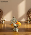 Traditional Brass Balaji Shankh Chakra Diya for Home Temple | DDASSBR07 - D'DASS Store