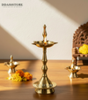 Traditional Brass Oil lamp Nilavilakku Diya for Home Temple | DDASSBR04