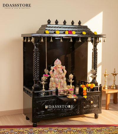 South Indian Style Solid Sheesham Wood Pooja Mandapam | DDASSMANDAP101