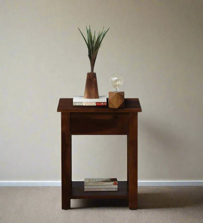 Ivory Wood Bedside Table