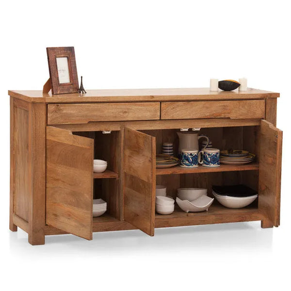 Natural Solid wood HandCarved Crockery unit for Kitchen - D'DASS Store
