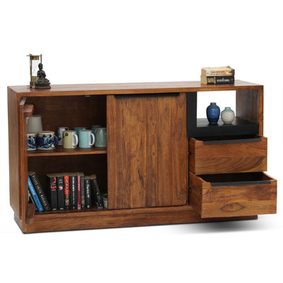 Riche Solid wood HandCarved Crockery unit for Kitchen - D'DASS Store