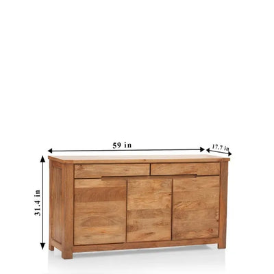 Natural Solid wood HandCarved Crockery unit for Kitchen - D'DASS Store