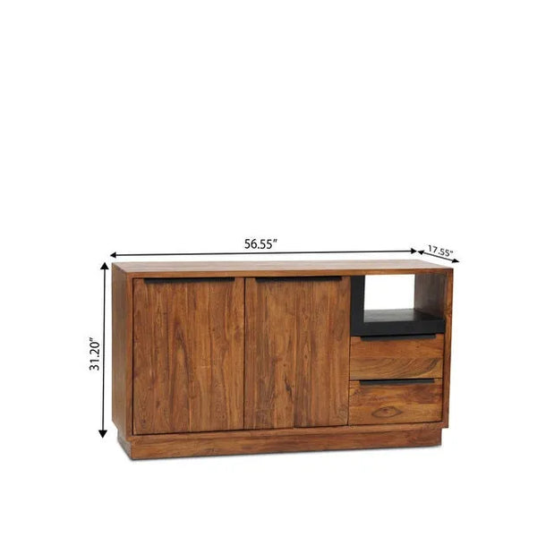 Riche Solid wood HandCarved Crockery unit for Kitchen - D'DASS Store