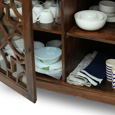 Emme Solid wood HandCarved Crockery unit for Kitchen