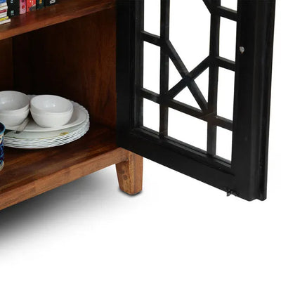Victoria Solid wood HandCarved Crockery unit for Kitchen - D'DASS Store