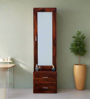 Majestic Carve Collection Sheesham Wood Dressing Unit in Scratch Resistant Honey Oak Finish