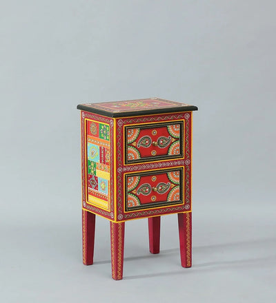 Marwar Wooden Handpainted Console & Side Table