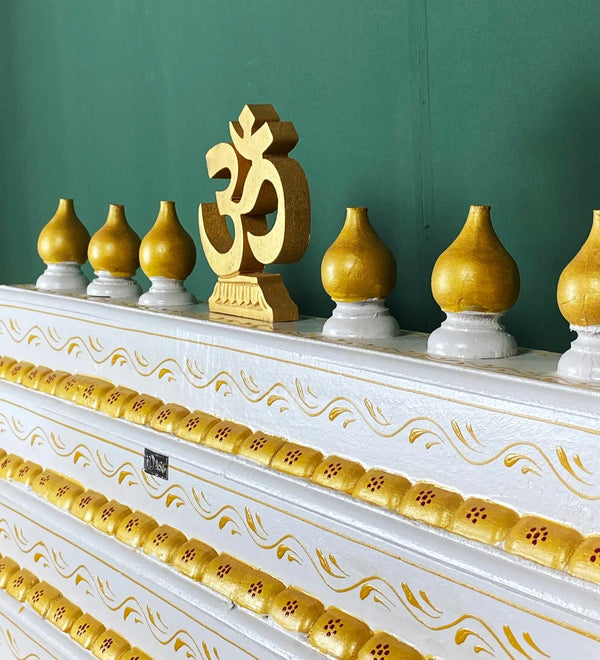 HandPainted Meenakshi Wooden Gopuram for Home Temple - D'DASS Store