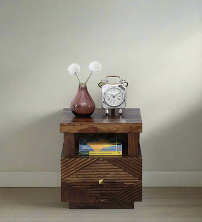 ModWood Collective Wood Bedside Table With Drawers