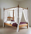 Modern Canopy Solid Wood 4 Poster Bed
