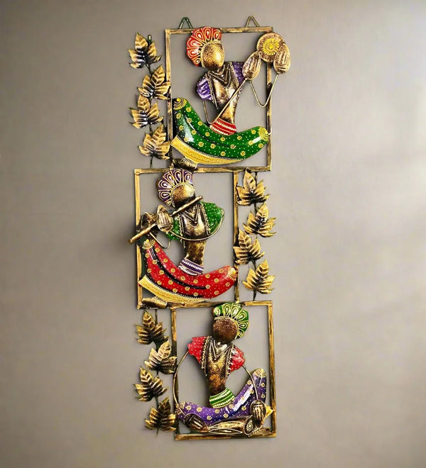 Multicolored Iron Musician For Wall Decor | Jodhpur Handicraft