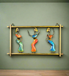 Multicolored Iron Tribal Dancer For Wall Decor