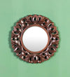 Multicolour Handpainted Wooden Decorative Wall Mirror
