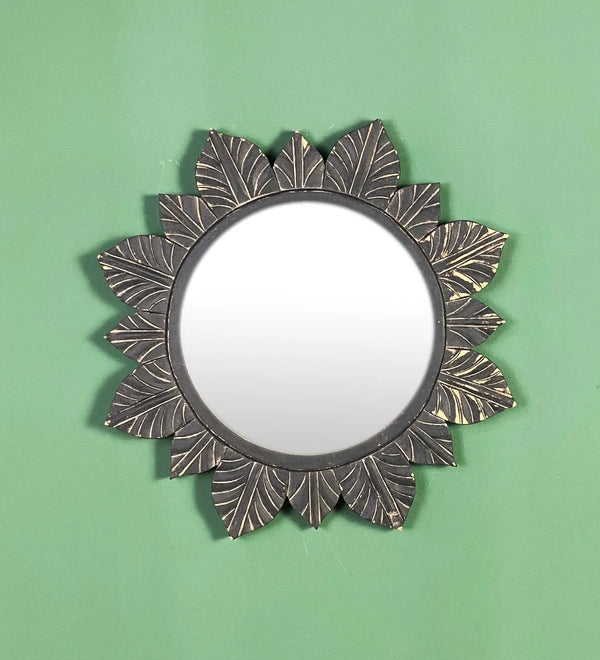 Multicolour Handpainted Wooden Decorative Wall Mirror
