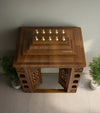 Sri Varah Solid Wood Pooja Room with Gopuram | DDSRM02 - D'DASS Store