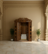 Sri Varah Solid Wood Pooja Room with Gopuram | DDSRM02 - D'DASS Store