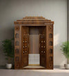 Sri Varah Solid Wood Pooja Room with Gopuram | DDSRM02