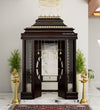 Sri Swaminarayan Solid Wood Pooja Room with Gopuram | DDSRM05