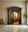 Sri Meenakshi Solid Wood Pooja Room with Gopuram | DDSRM01 - D'DASS Store