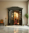 Sri Meenakshi Solid Wood Pooja Room with Gopuram | DDSRM01 - D'DASS Store