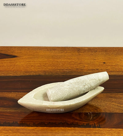 Rajasthani Marble Stone Sil Batta Hand Grinder, Stone Ammikallu