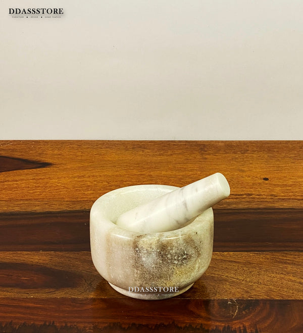 Rajasthani Marble Stone Sil Batta Hand Grinder, Stone Ammikallu