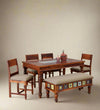 Raw Teak Essence Wood 6 Seater Dining Set