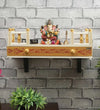 Red & Golden Wall Hanging Wooden Home Shelf temple for Pooja | Ganesh Chaturthi Special